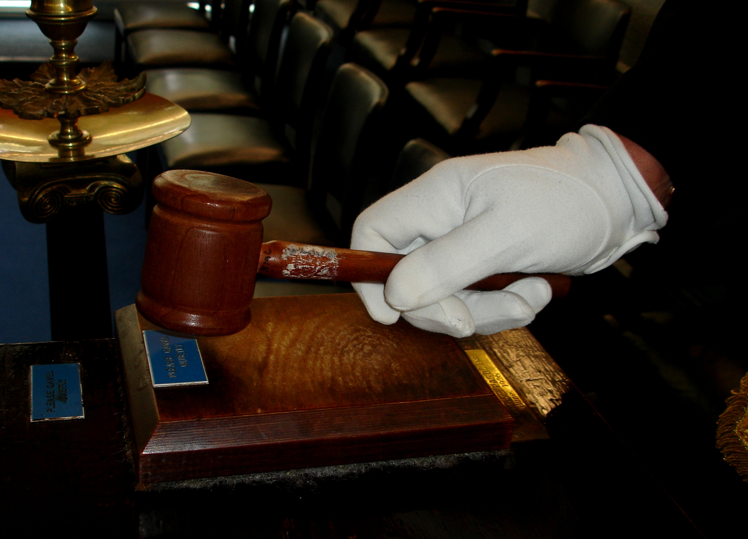 Gavel in Use