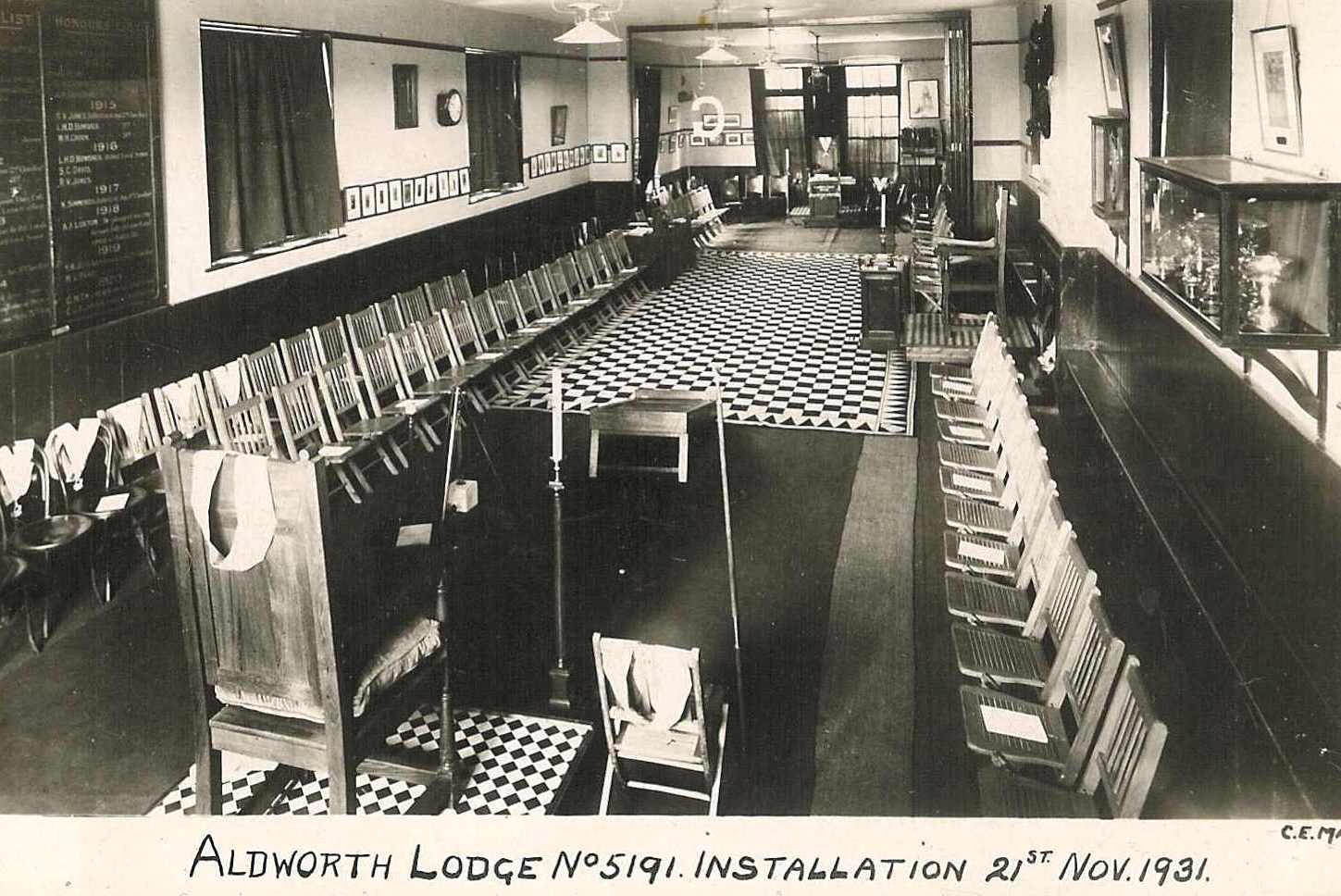 Aldworth Lodge No. 5191 Installation, 21st November 1931